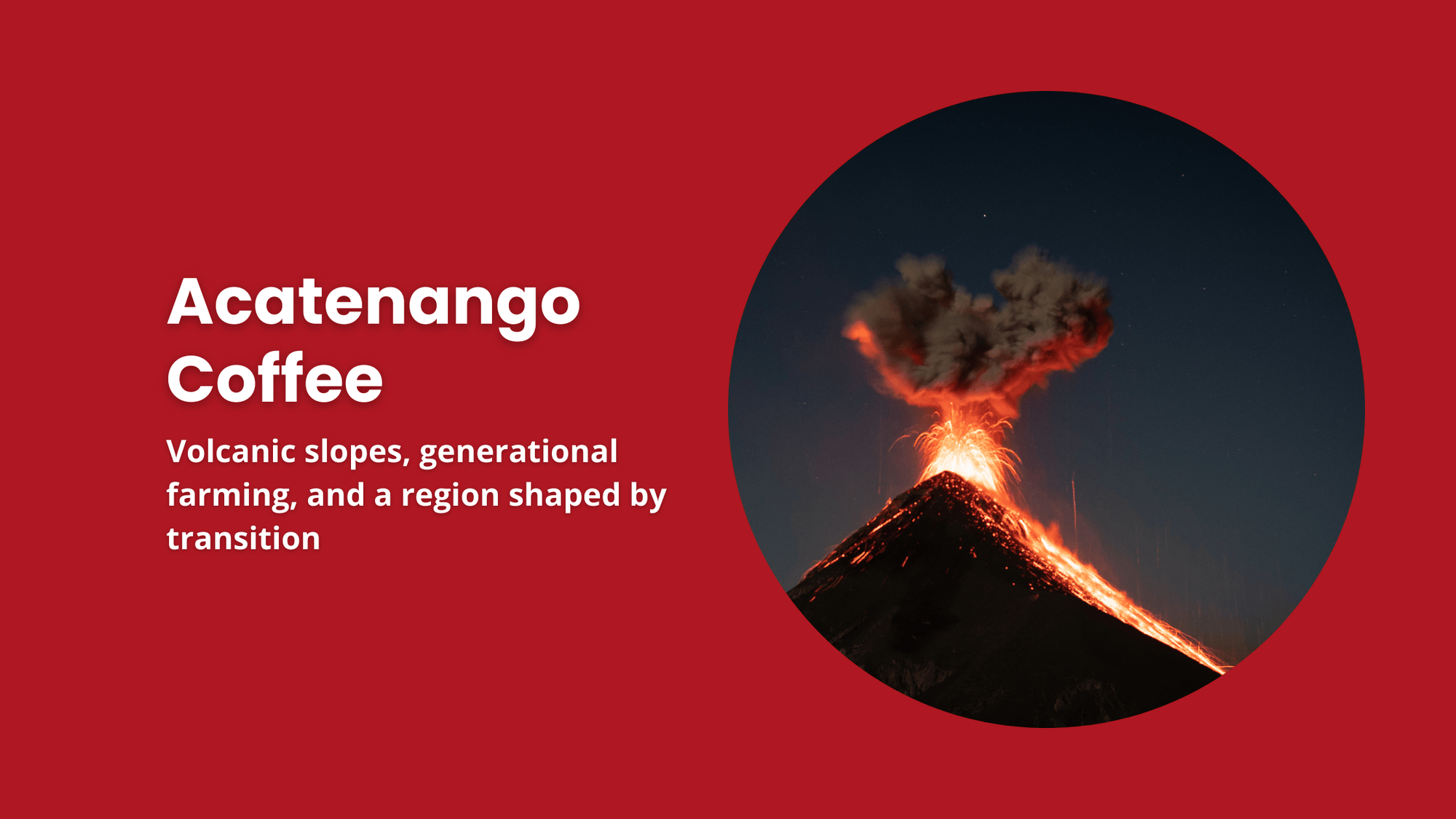 Explore Acatenango coffee from Guatemala, where volcanic soil, family-run farms, and a region in transition shape a balanced, quietly expressive cup.