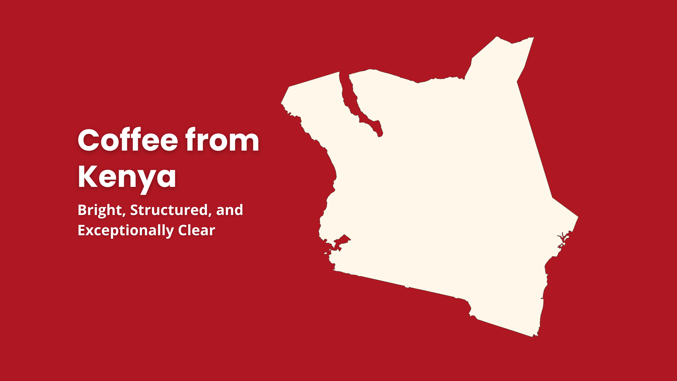 Kenya, a coffee-growing country known for bright, structured coffee shaped by high elevation and careful processing