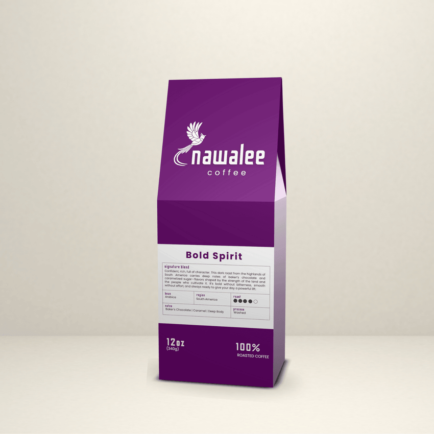 Nawalee coffee bag representing different roast styles, used to guide the coffee selection quiz